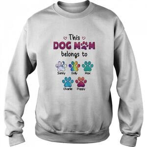 This Dog Mom Belongs To Floral Paw TSweatshirt